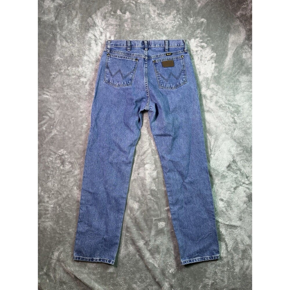 Wrangler Jeans Mens 33x34 Blue 47MWZ Straight Cotton Western Med Wash Reg Fit